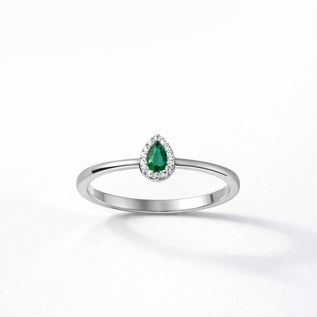 17A1DDBB-2516-42D7-801A-67F889FE262A Inel Green Teardrop - imagine 1